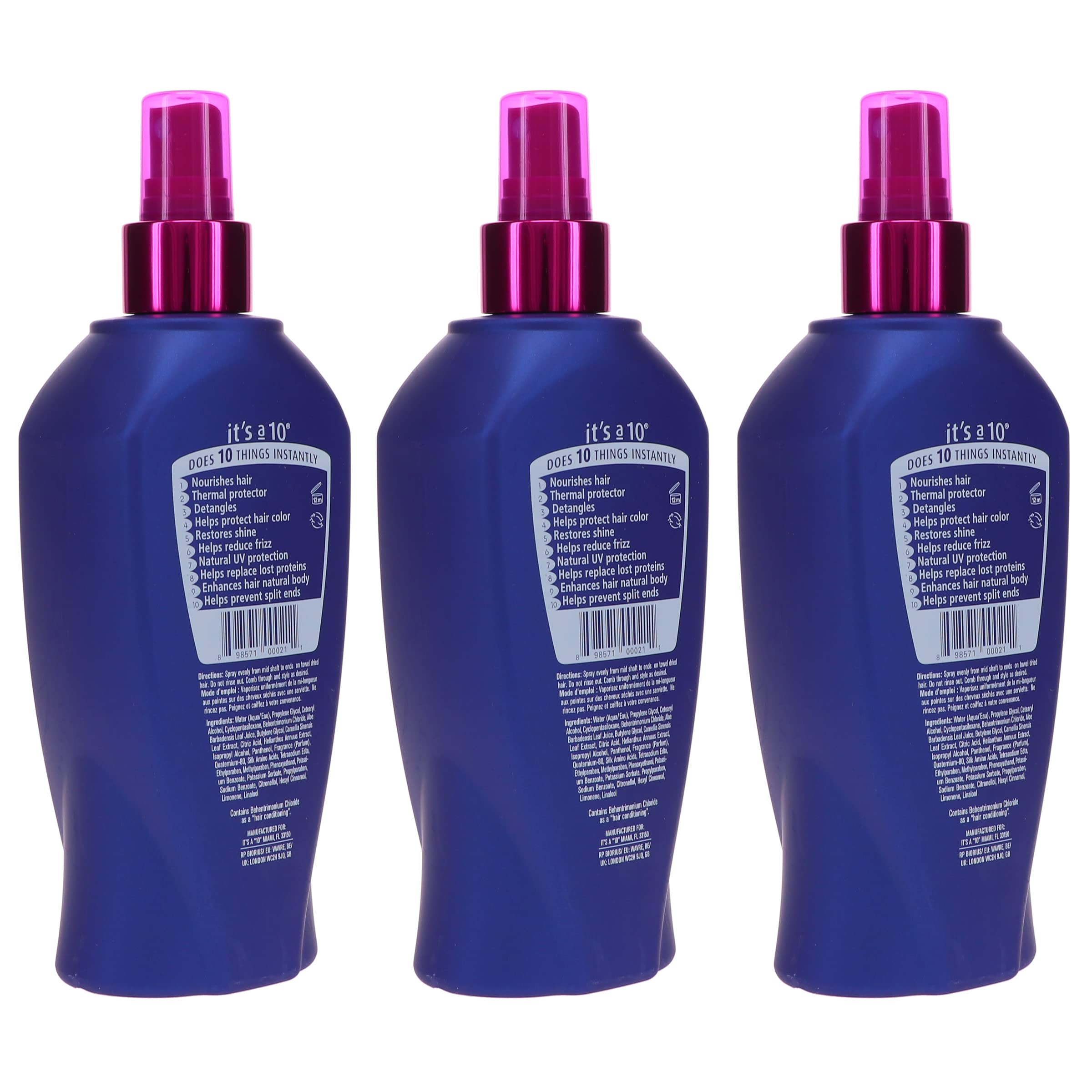 It's a 10 Miracle Leave-In sunflower-extract close-up highlights color protection against fading