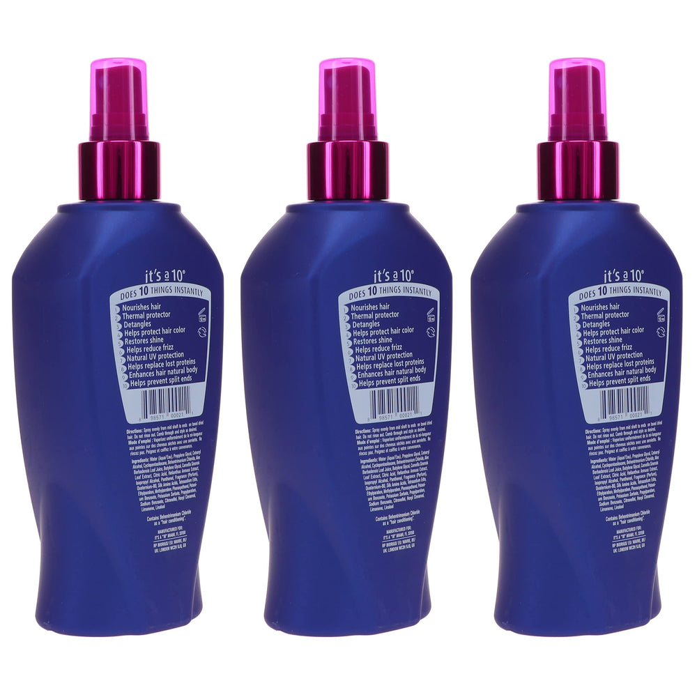 It's a 10 Miracle Leave-In sunflower-extract close-up highlights color protection against fading