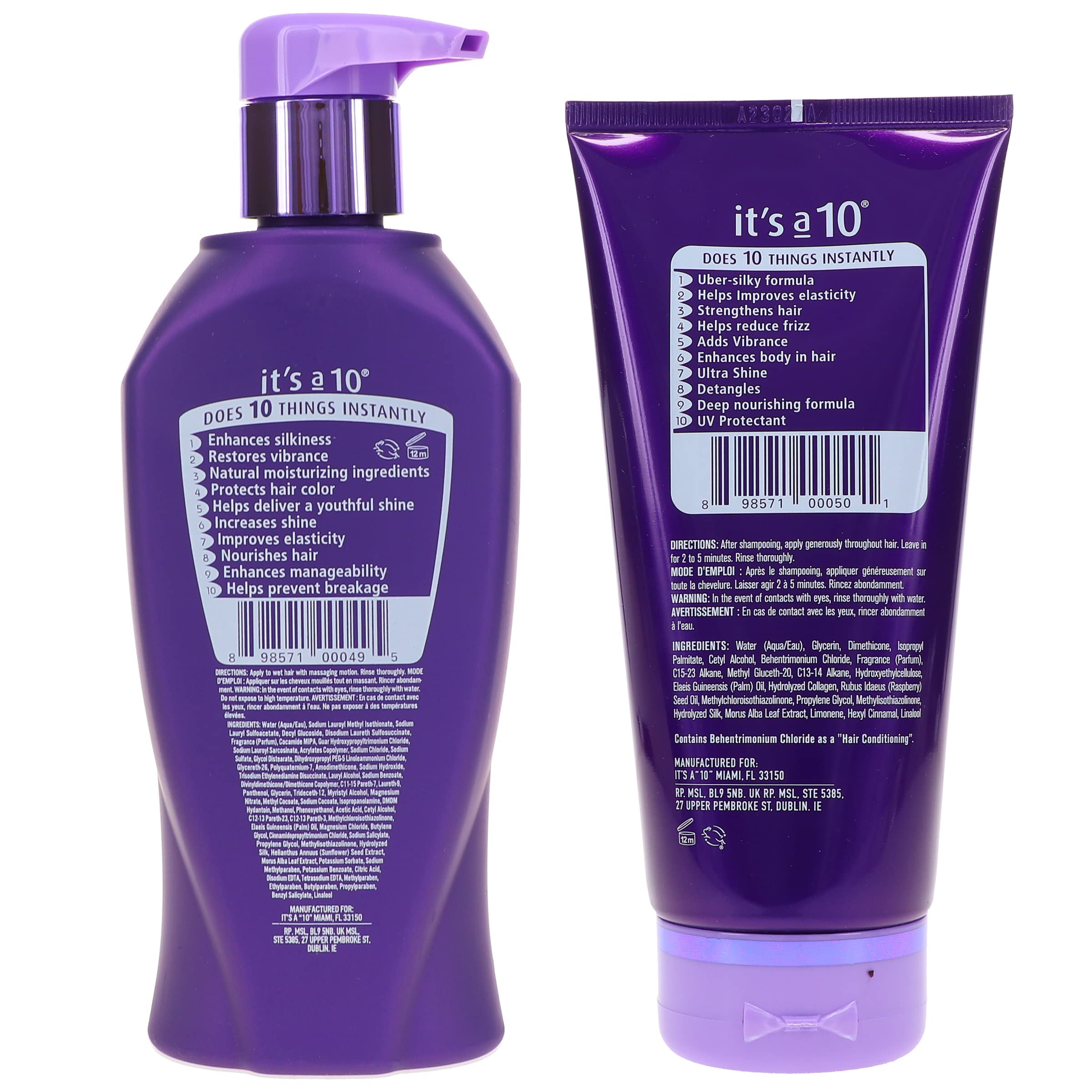 It's a 10 Silk Express Miracle Silk Conditioner pump—nourishes and adds subtle shine.