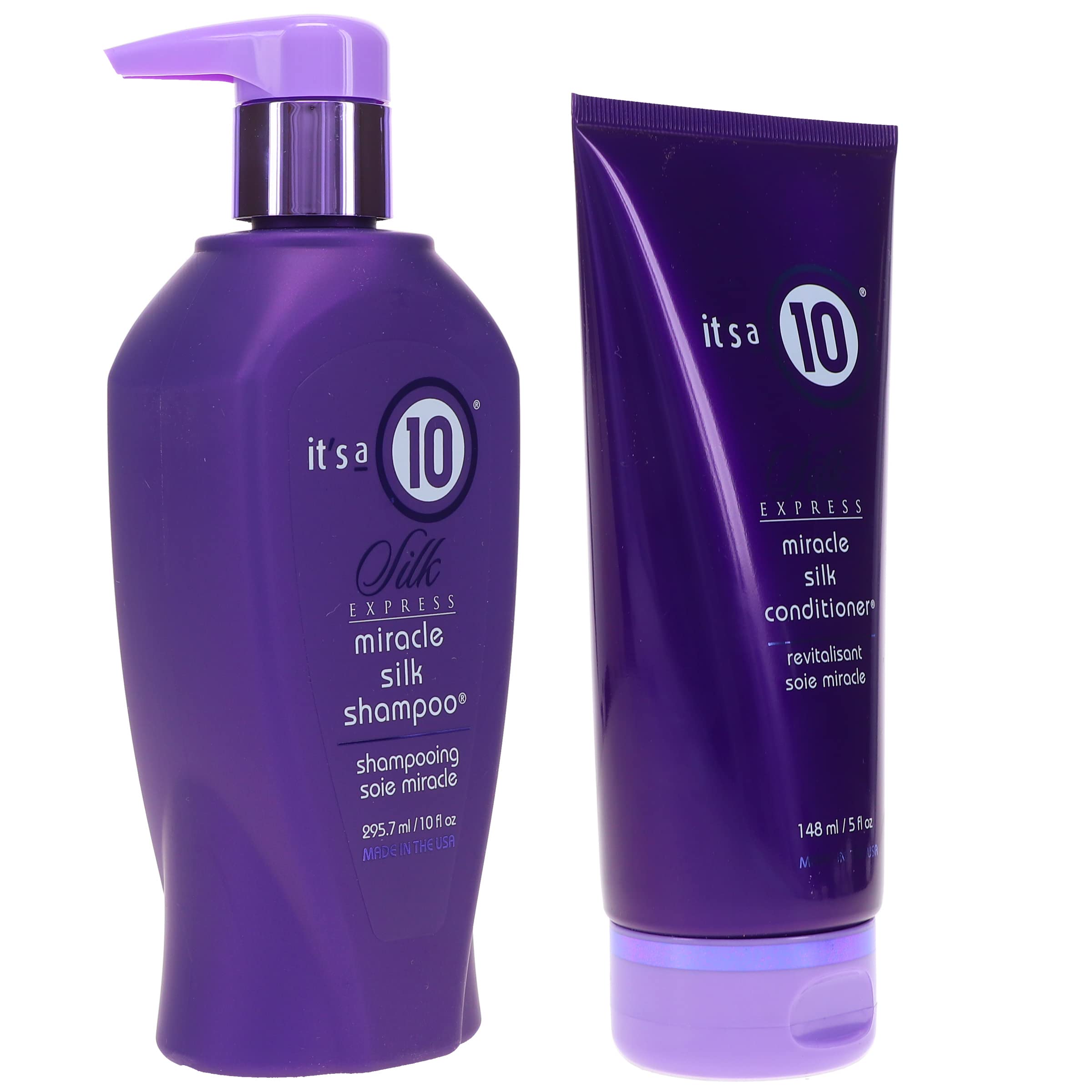 It's a 10 Silk Express Miracle Silk Duo Pack back—includes usage details and benefits.