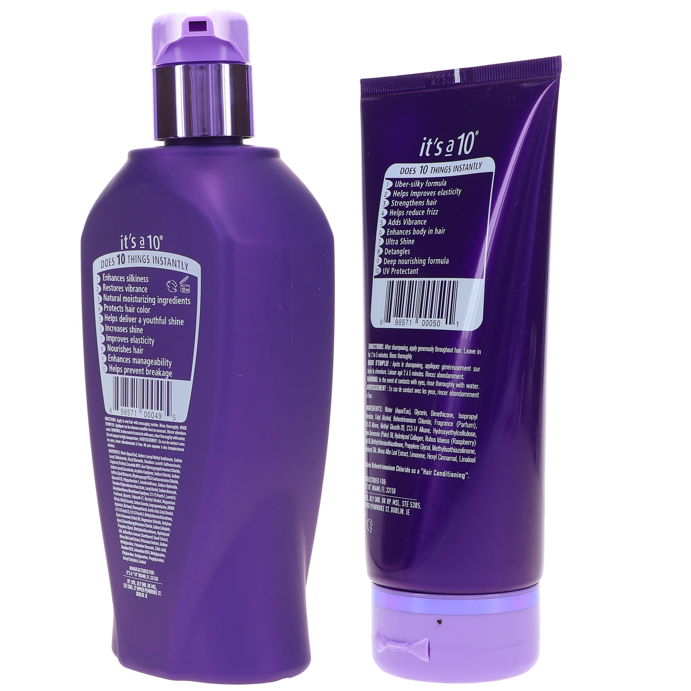 It's a 10 Silk Express Miracle Silk Duo Pack front—convenient smoothing haircare duo.