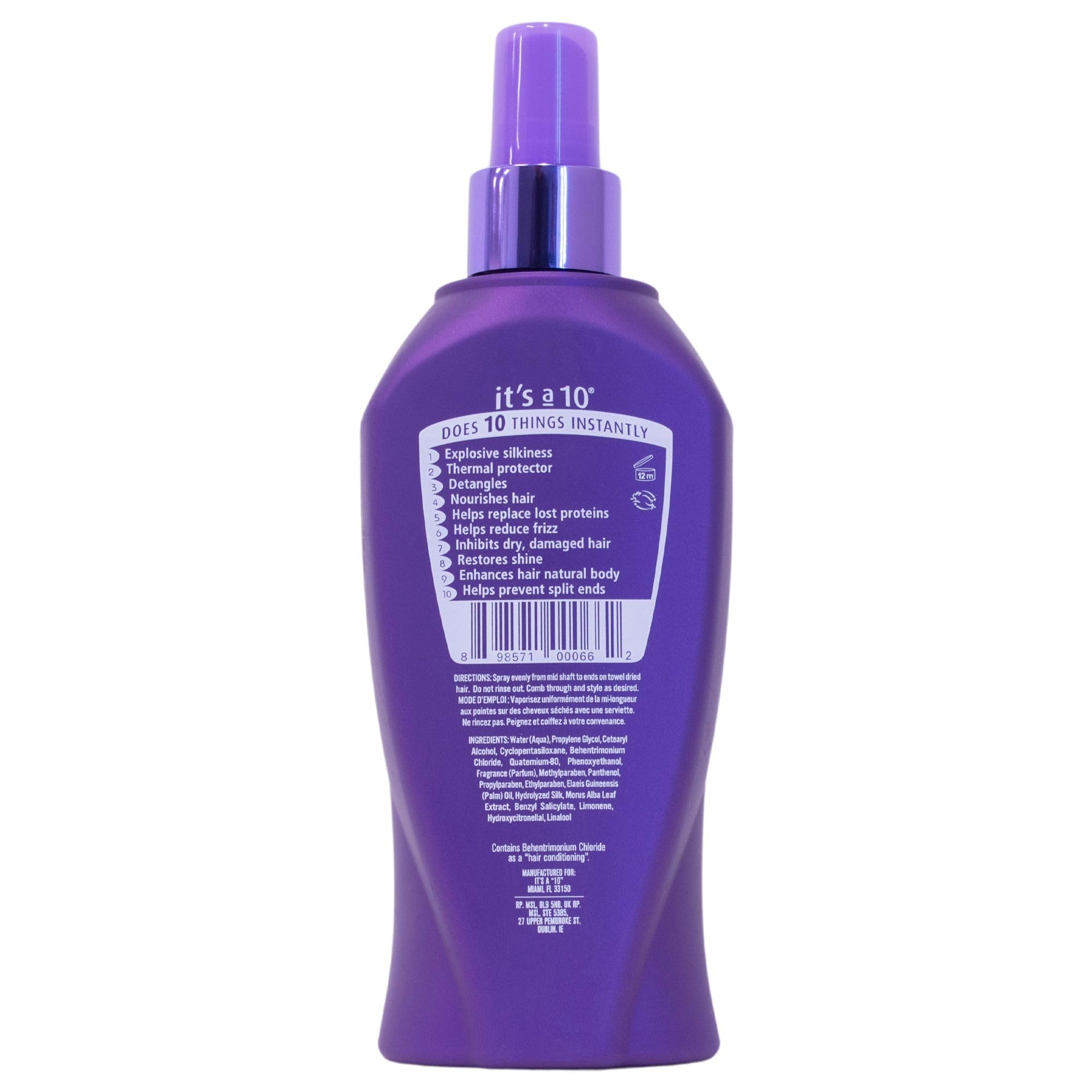Its-a-10 Silk Express Miracle Silk Leave-In close-up texture highlights ultra-silky formula for all hair types