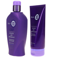It's a 10 Silk Express Miracle Silk Shampoo pour—rich lather for even cleansing.