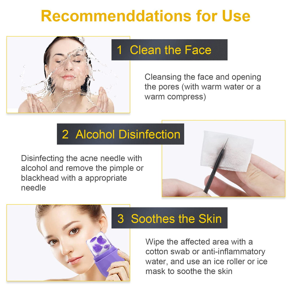 IUMAKEVP comedone extractor set in use shows gentle pore clearing