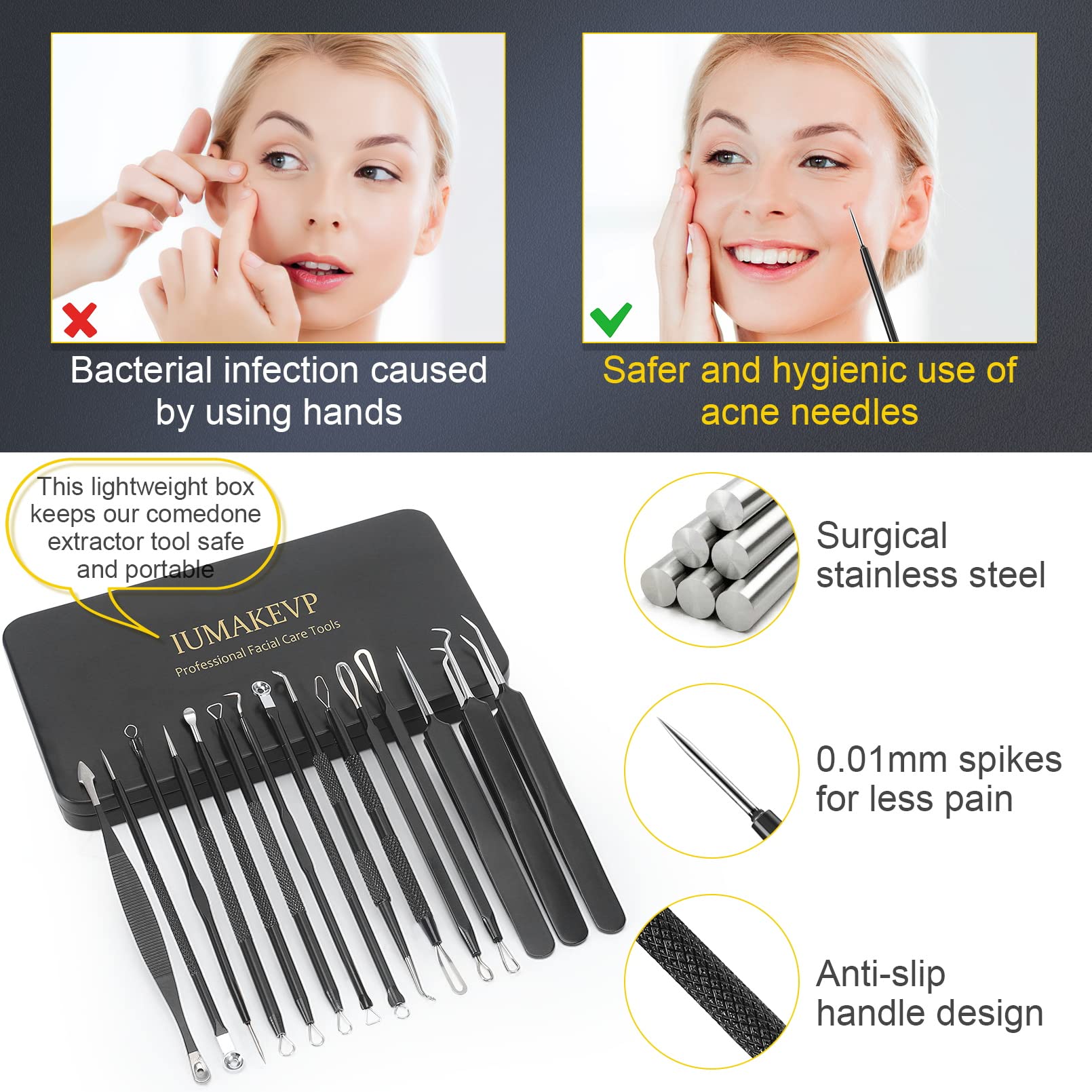 IUMAKEVP sterilized tools ready for hygienic use before treatment