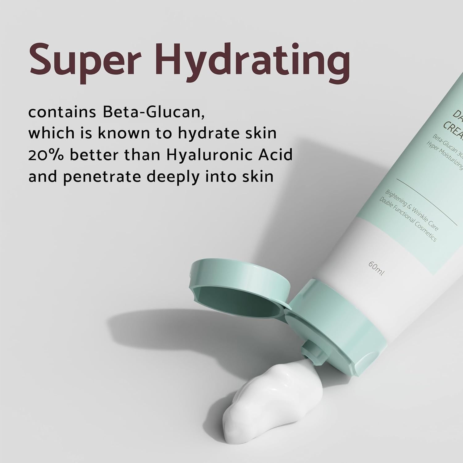 IUNIK Beta-Glucan Daily Moisture Cream applied to clean skin with fast absorption