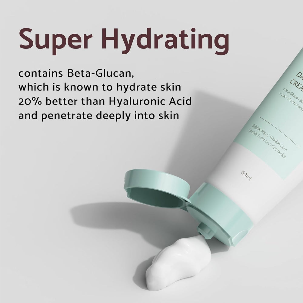 IUNIK Beta-Glucan Daily Moisture Cream applied to clean skin with fast absorption