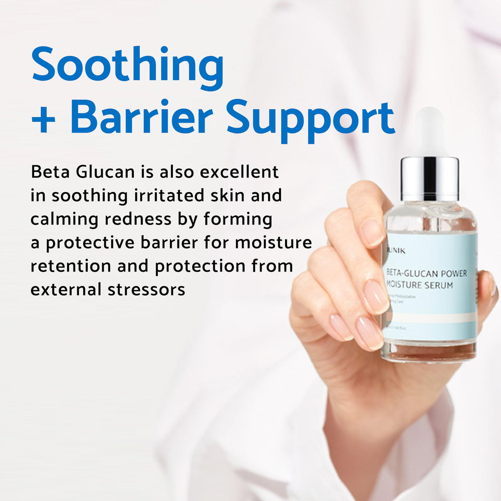IUNIK Beta-Glucan Deep Moisture Serum application captures smooth layering with daily hydration