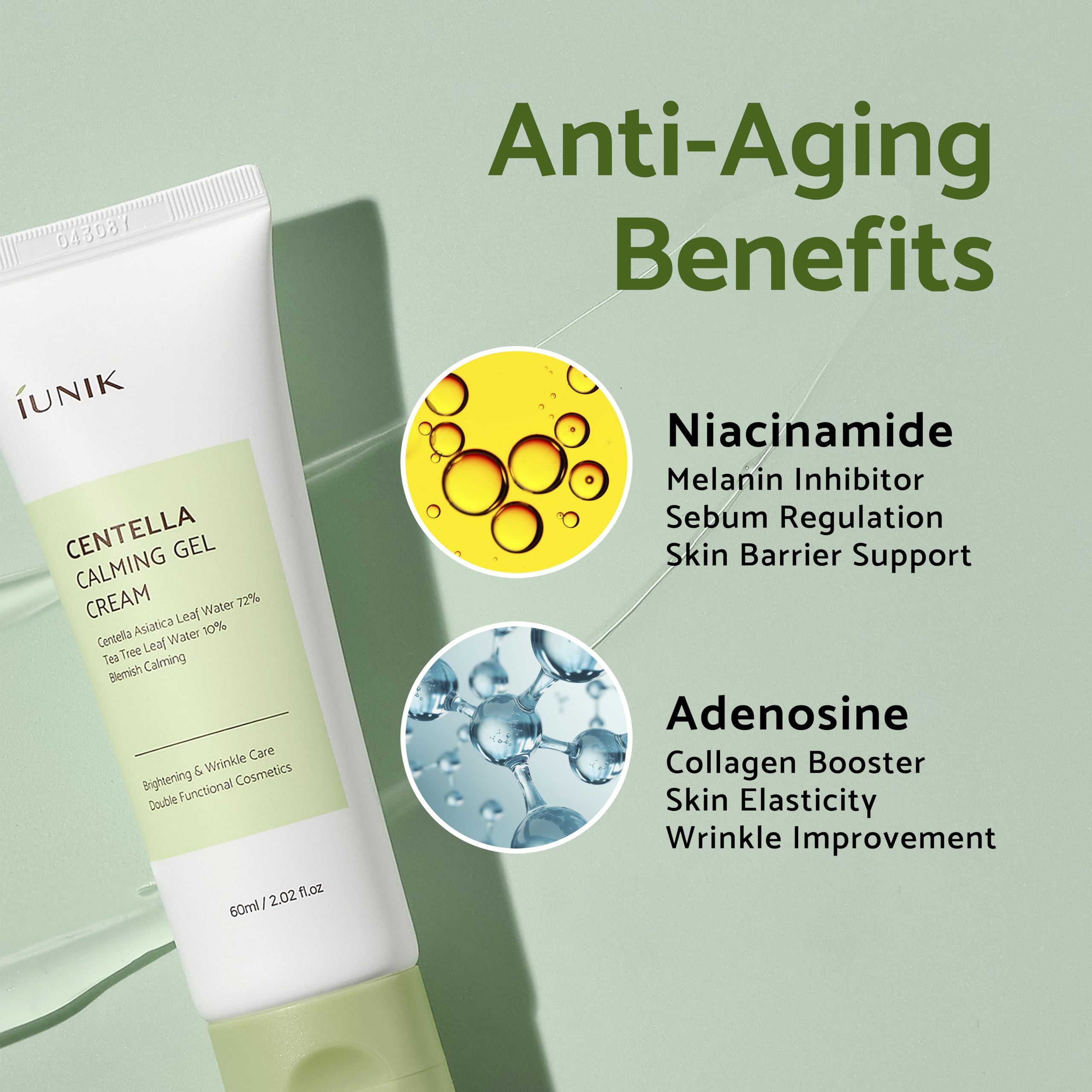 IUNIK Centella 70% vegan fragrance-free formula for sensitive skin care