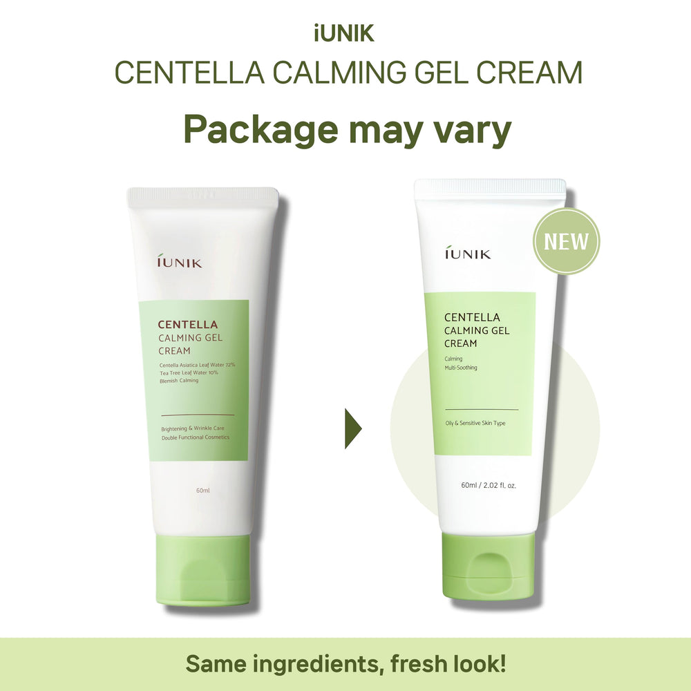 IUNIK Centella Calming Gel Cream texture on skin demonstrates quick absorption.