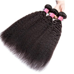 IUTUFTD kinky straight bundles 20 inch bundles; soft, fluffy texture for daily wear.