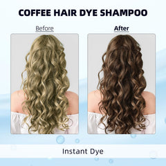 Ivnil Coffee Hair Dye Shampoo rich-lather demonstrates easy at-home color application with salon-like results.