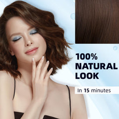 Ivnil dark brown hair dye shampoo with gloves for safe application