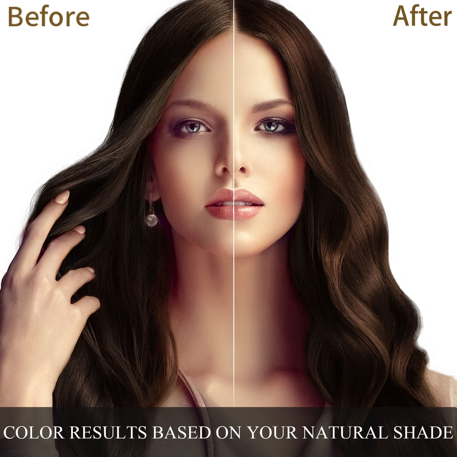 Ivnil dark brown hair dye shampoo color lasting 3–4 weeks example