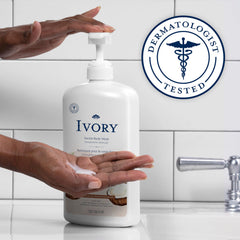 Ivory Body Wash plant-based cleaners image demonstrates effective dirt removal without harsh chemicals