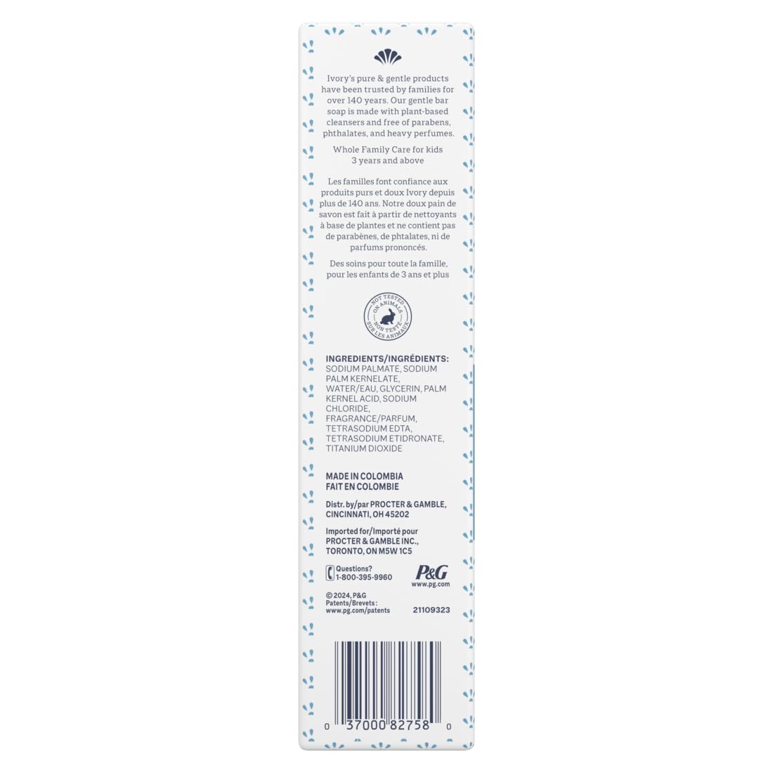 Ivory Clean Original Bar Soap used for handwashing with gentle, fragrance-light cleansing.