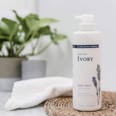 Ivory lavender-lather application demonstrating mild daily use
