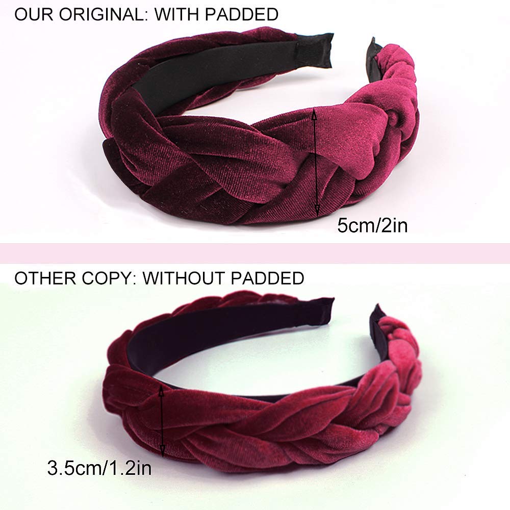 Ivyu headbands velvet cover close-up shows soft edge for all-day comfort.