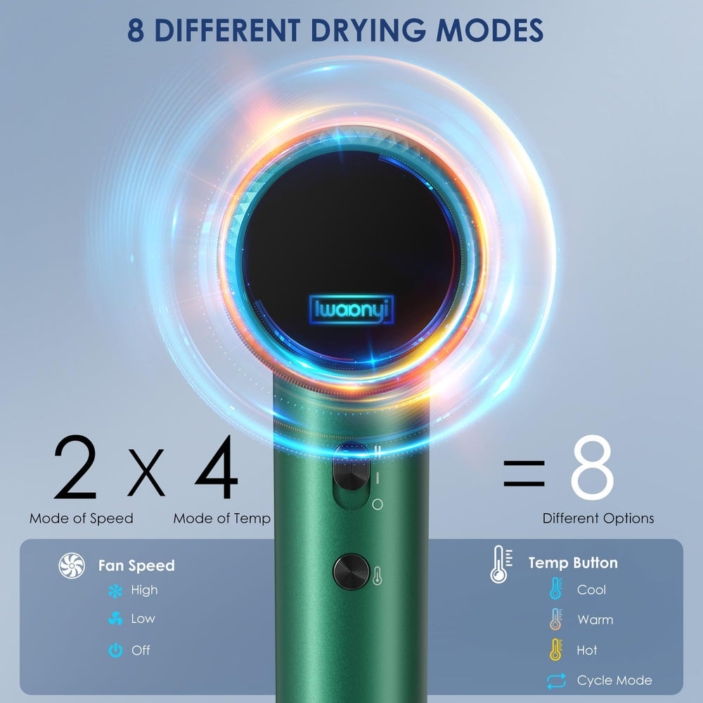 IWAANYI professional hair dryer drying-modes offers versatile styling options