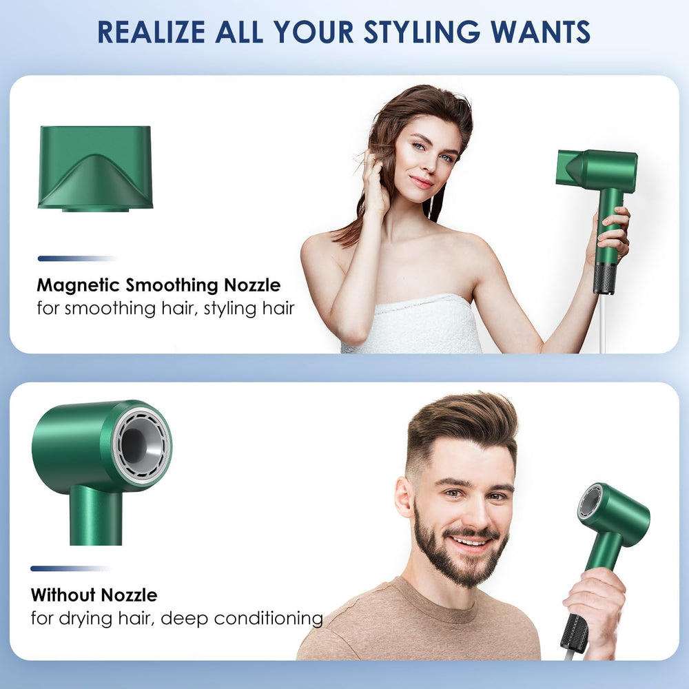 IWAANYI professional hair dryer lightweight-design for comfortable handling