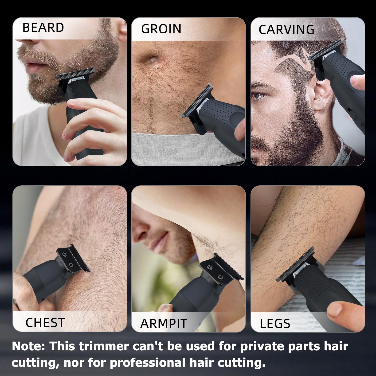 IWEEL Beard Trimmer with 12 guide combs for adjustable lengths