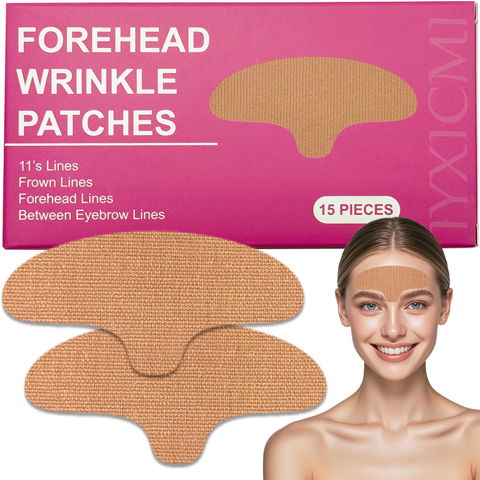 IyxicmI forehead patches with precise-fit design for targeted wrinkle coverage.