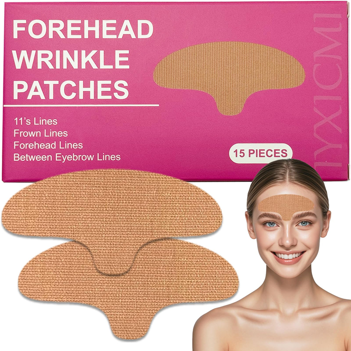 IyxicmI forehead patches with precise-fit design for targeted wrinkle coverage.