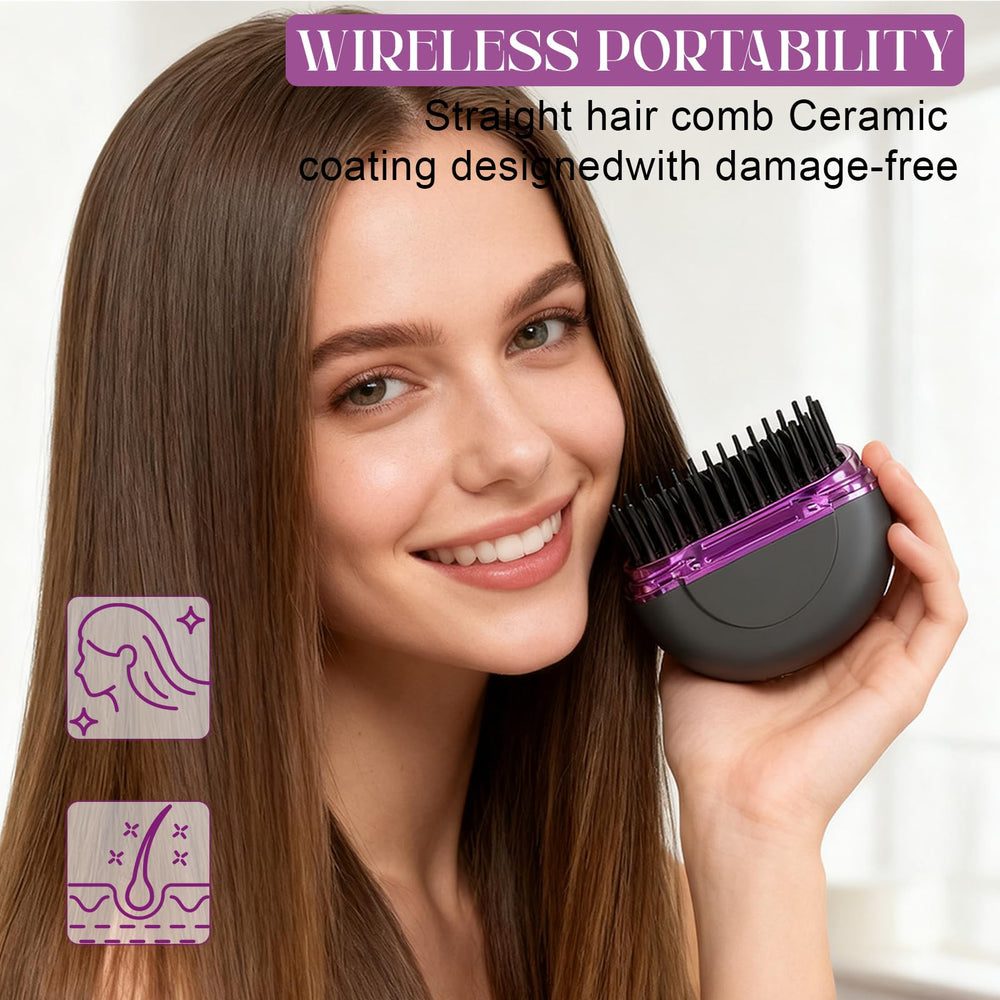 IZRIO Glambrush Mini as a multi function brush for straightening smoothing and volume