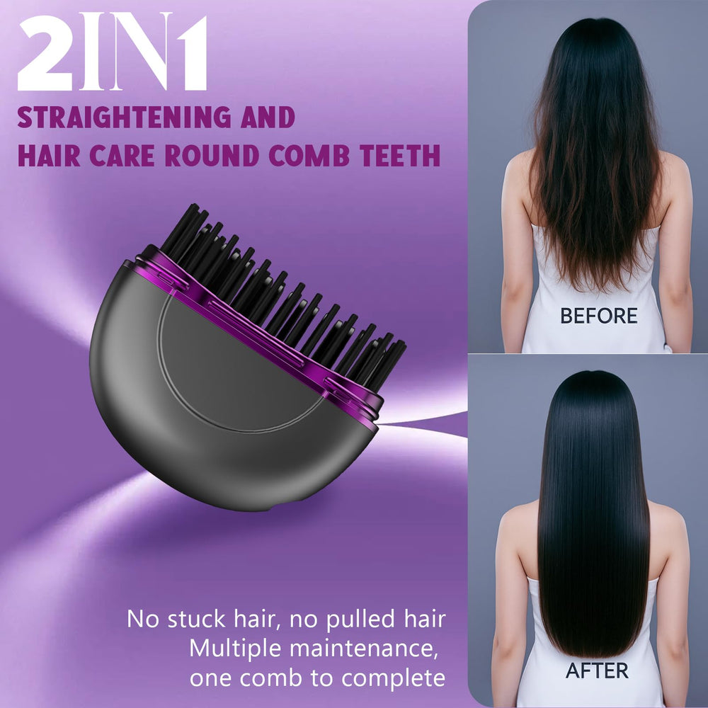 IZRIO Glambrush Mini showing three heat settings for versatile styling