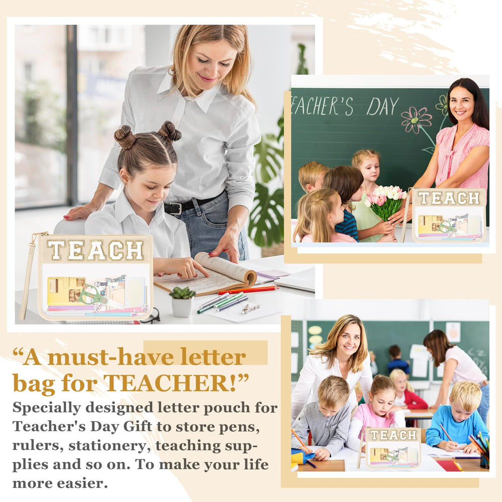 izuzta TEACH clear pouch zipper close-up smooth operation and rust-resistance.