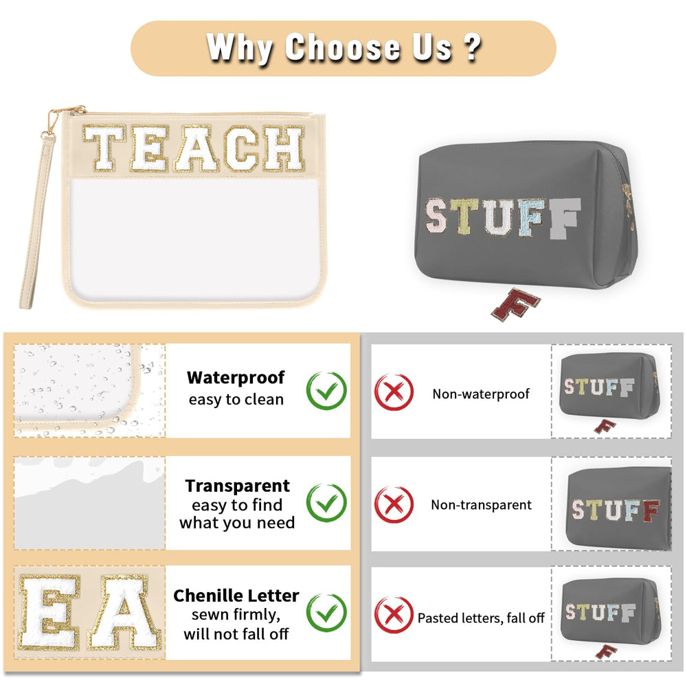 izuzta TEACH large capacity bag interior loaded with cosmetics and essentials.