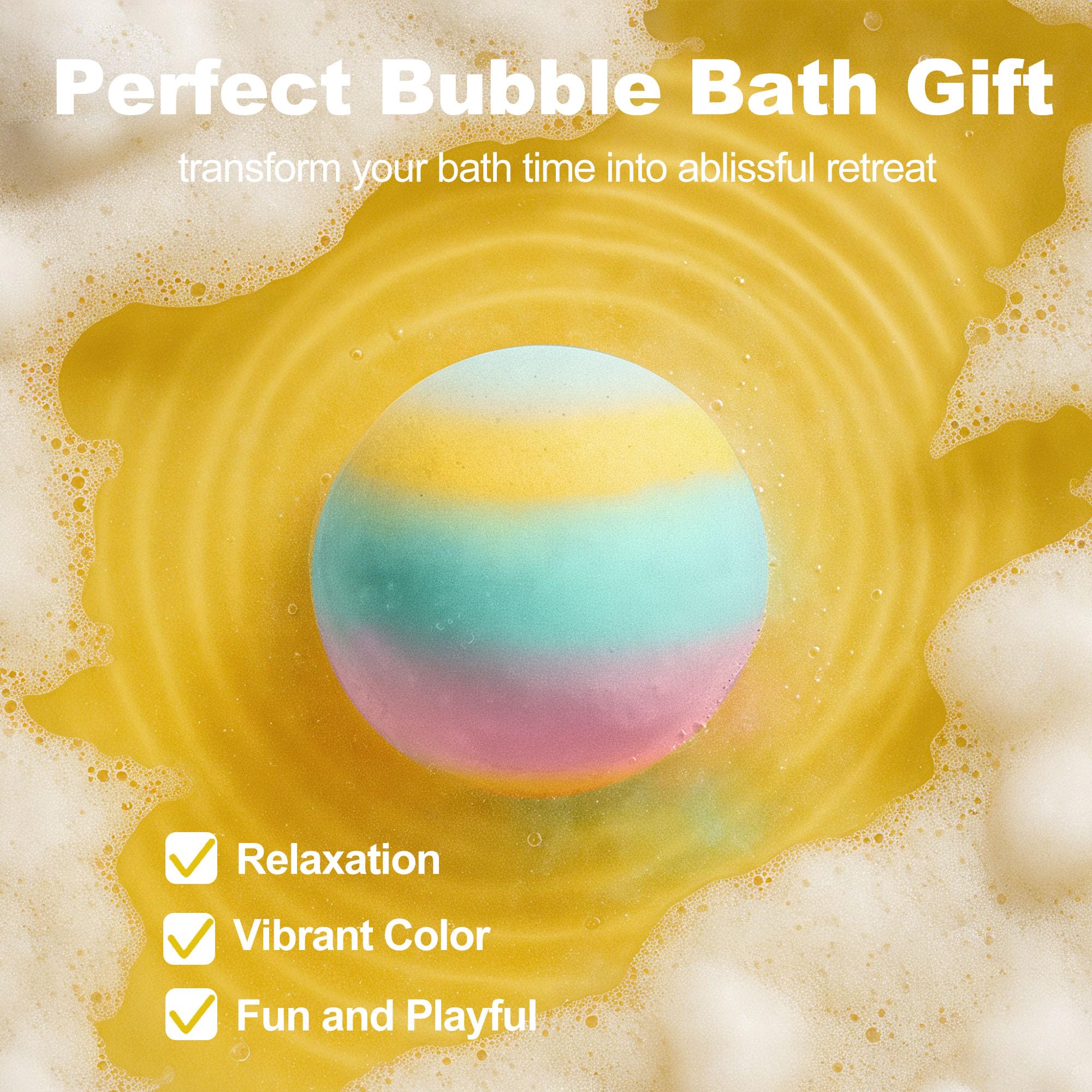 IZZUBIZ Colorful bath bomb adds spa-like color and fizz.