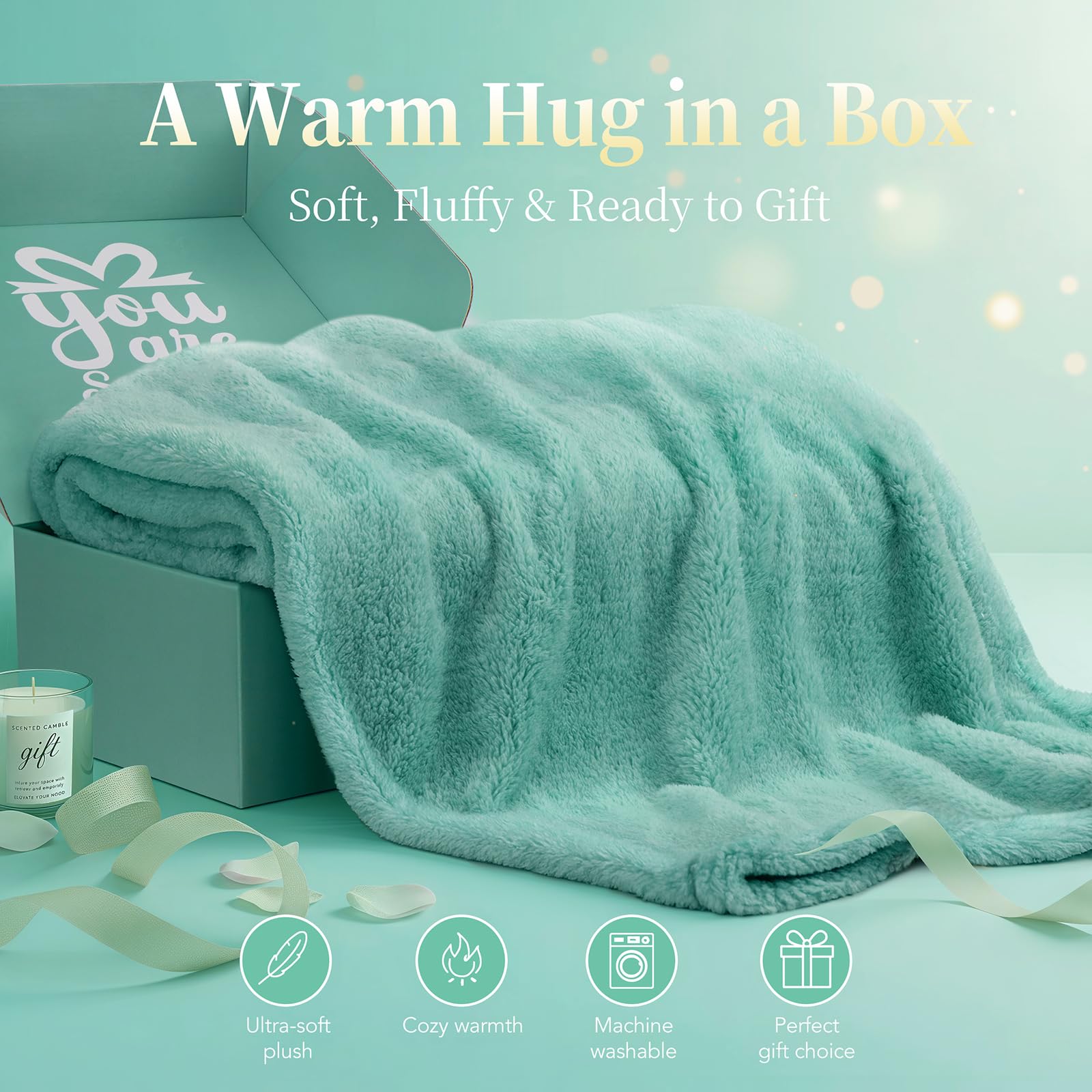 IZZUBIZ scented candle with soft glow enhancing relaxation and ambience