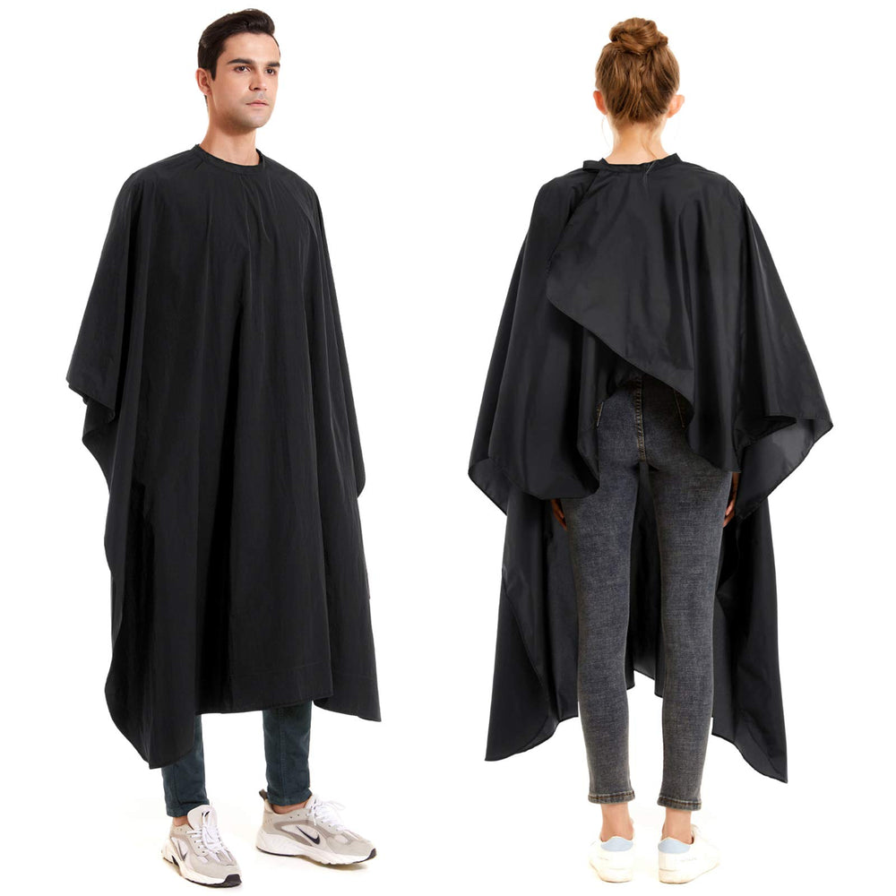 Izzycka barber cape 64x56 inch coverage for full neck-to-hem protection
