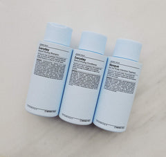 J Beverly Hills Blue Hair Mask bottle pour demonstrating easy use and hydration