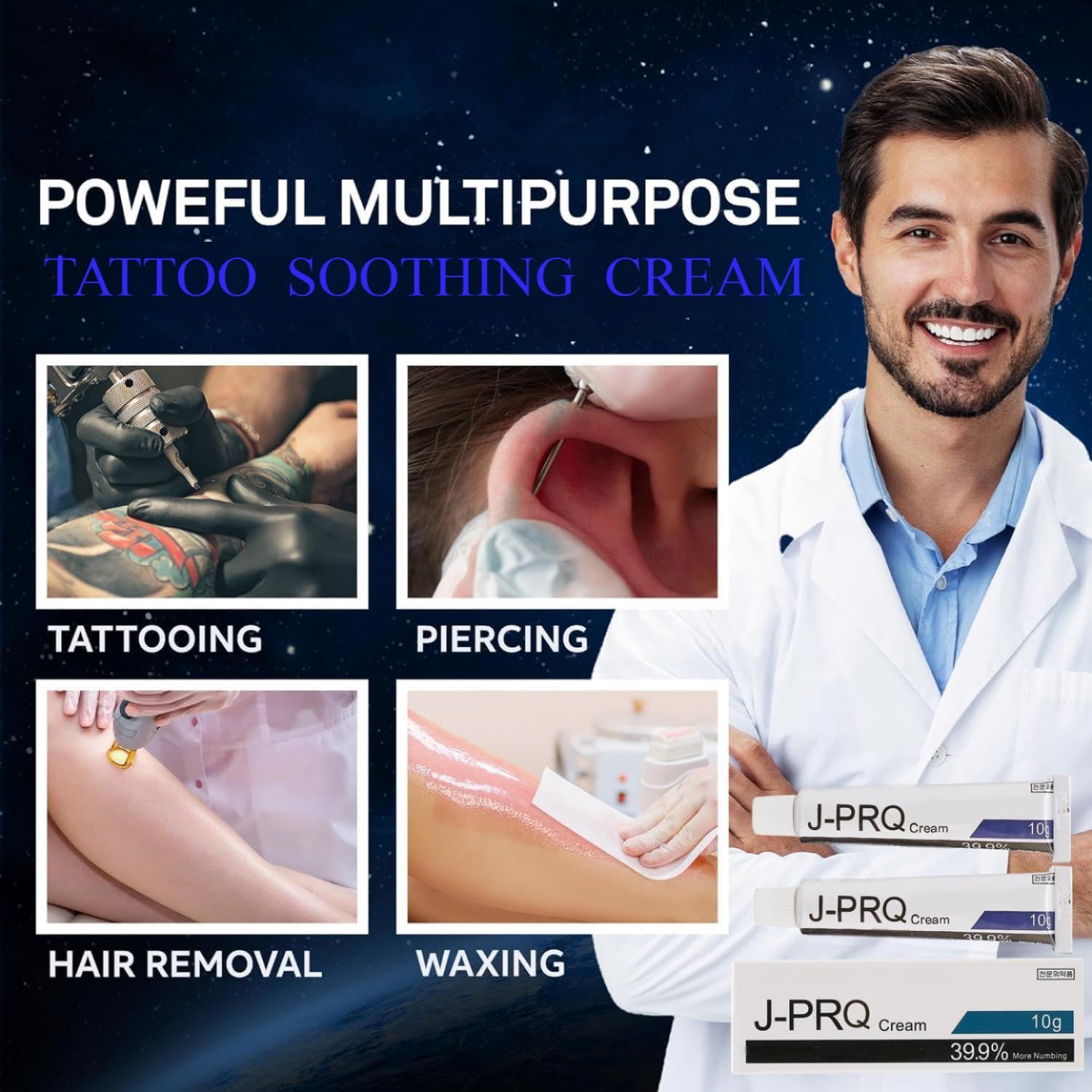 J-PRQ maximum-strength tattoo cream on skin demonstrates extended wear for long sessions.