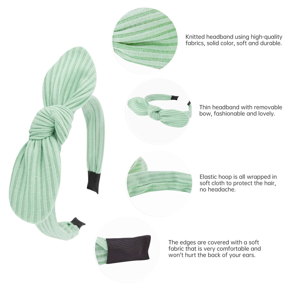 Jaciya Bow Headband bunny ears removable feature for fun looks