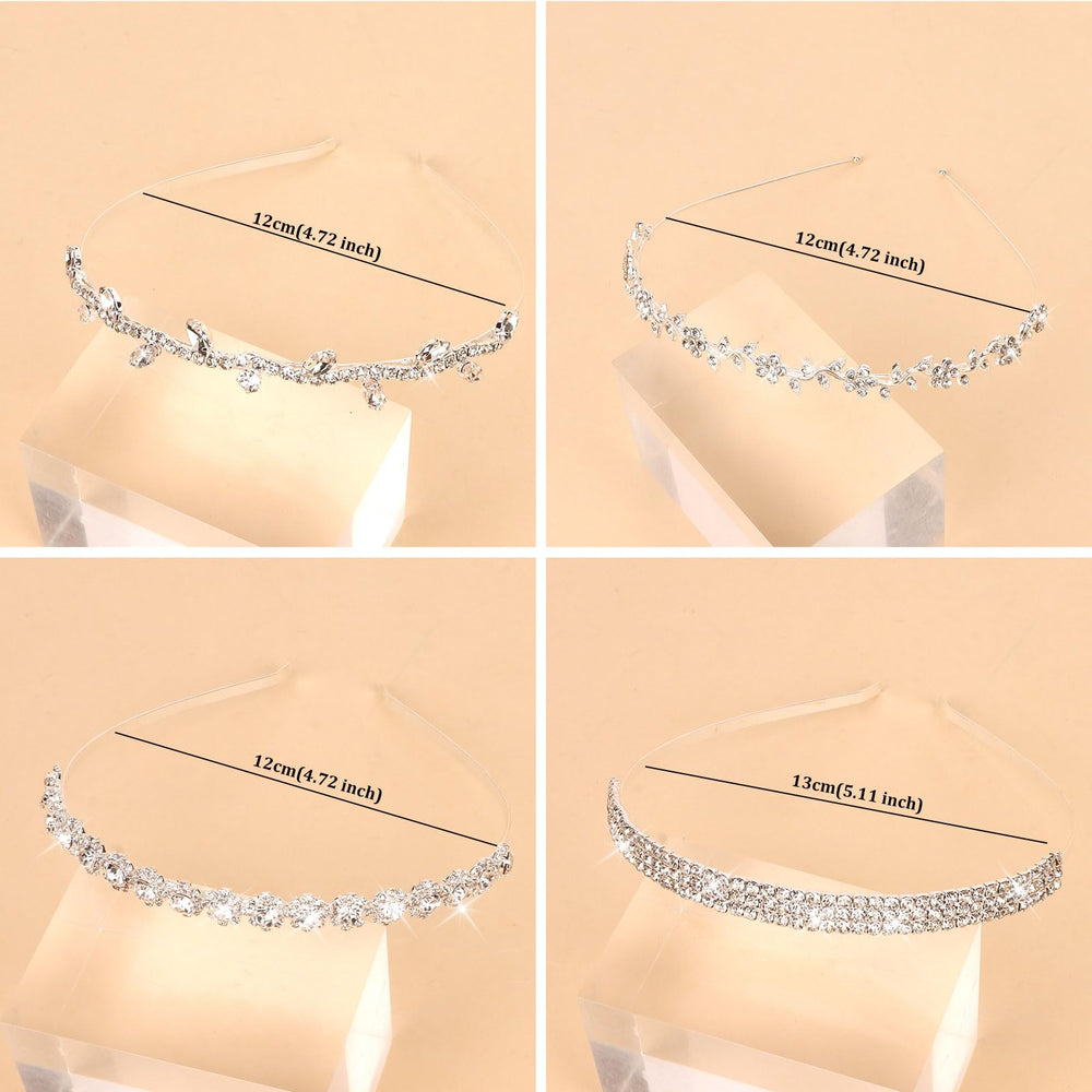 Jaciya rhinestone headband featuring flower crystal accents for radiant prom-night sparkle.