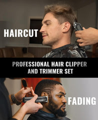 Jack & Rose Clippers Set T-blade trimmer close-up demonstrates precise zero-gap trimming