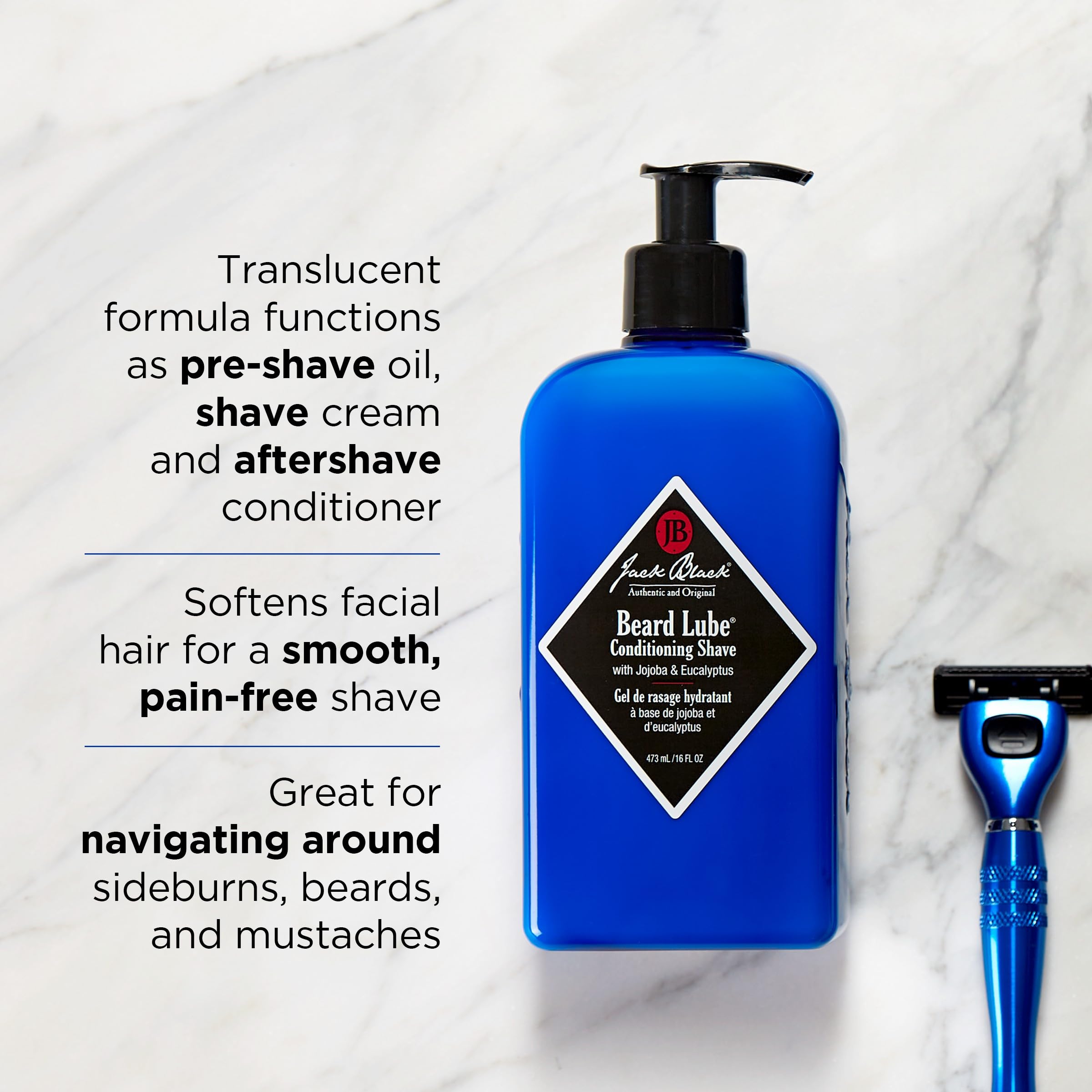 Jack Black Beard Lube Conditioning Shave delivers smooth razor glide for easier shaving