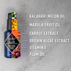 Jack Black beard oil on beard hair for smoother, controllable texture.