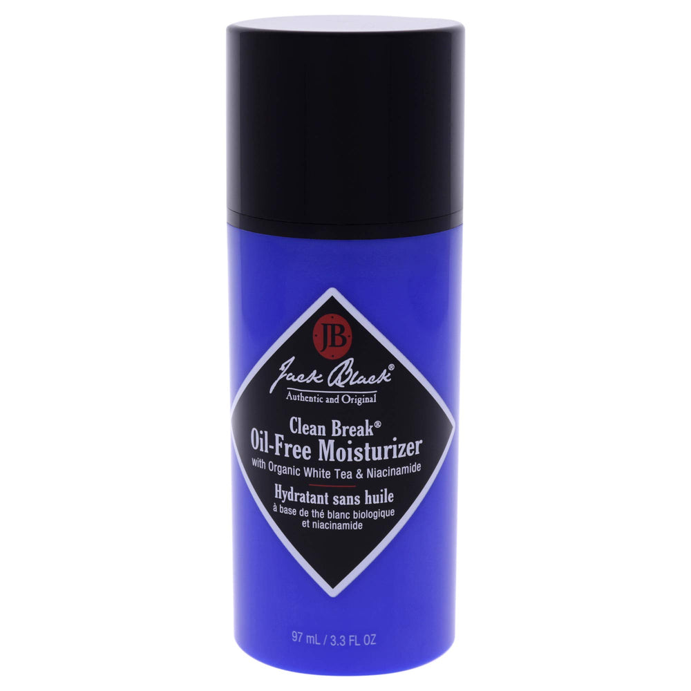 Jack Black Clean Break oil-free moisturizer bottle delivering a shine-free daily finish