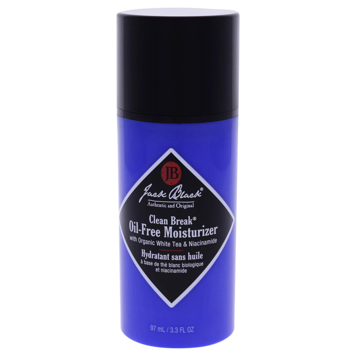 Jack Black Clean Break oil-free moisturizer bottle delivering a shine-free daily finish