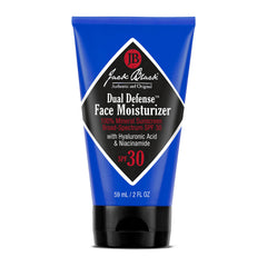 Jack Black Dual Defense face moisturizer bottle emphasizes weightless hydration for daily wear