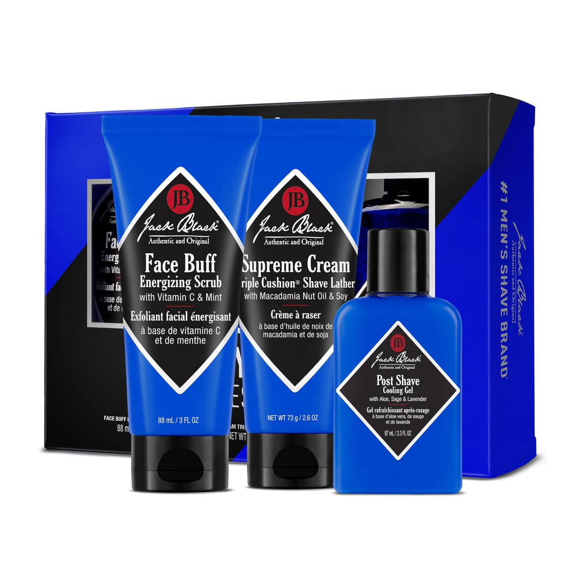 Jack Black face buff energizing scrub close-up showing pore cleansing for a refreshed prep.