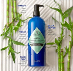 Close-up of bamboo fragrance in JackZen Renewing Body Cleanser visual