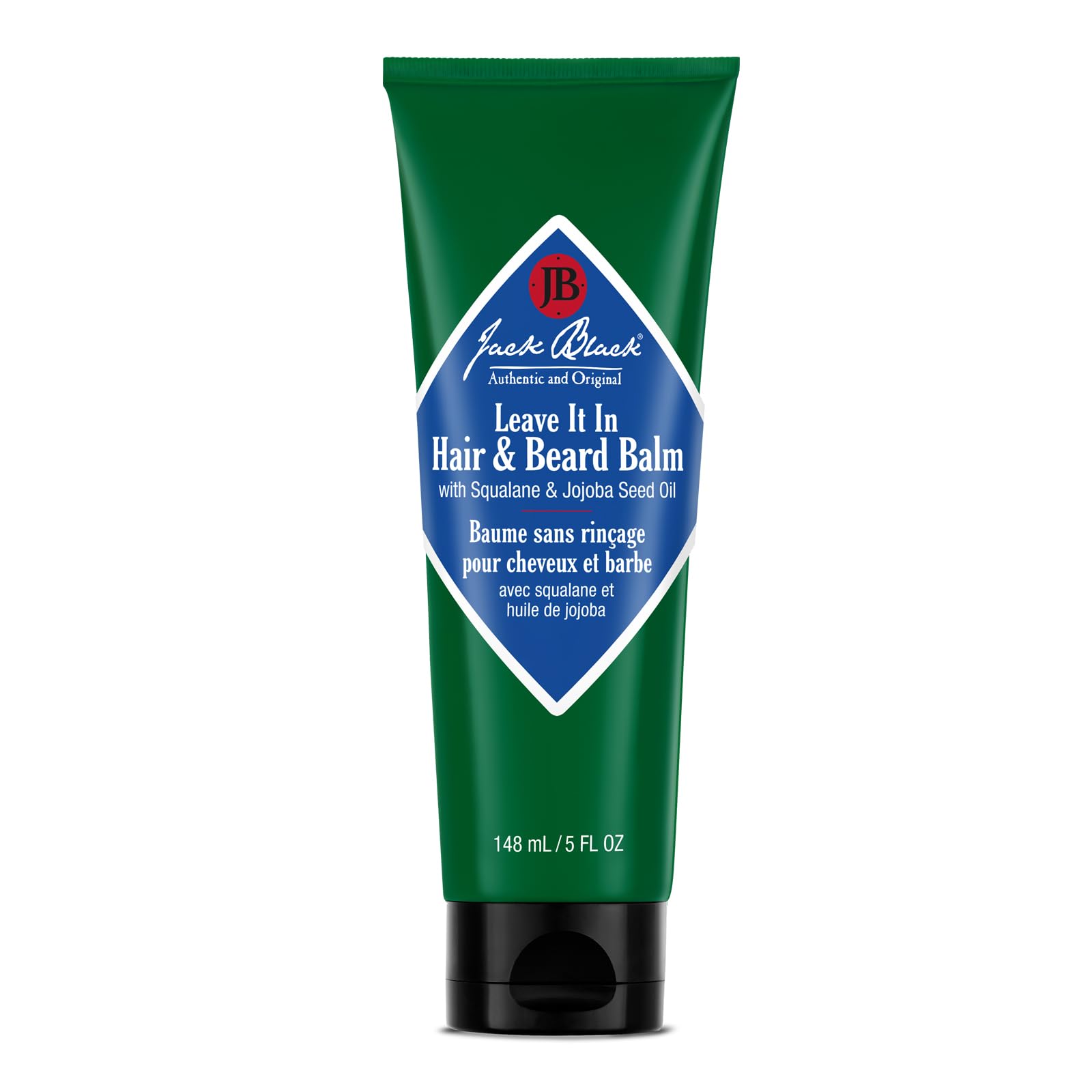 Jack Black Leave It In Balm bottle shown for on-the-go conditioning