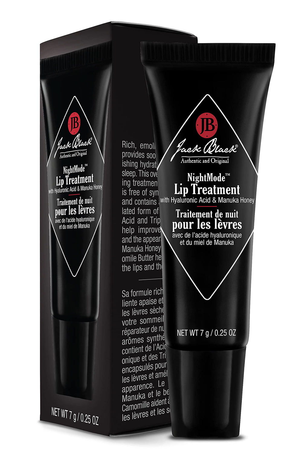 Jack Black NightMode texture swatch reveals creamy hydrating lip treatment