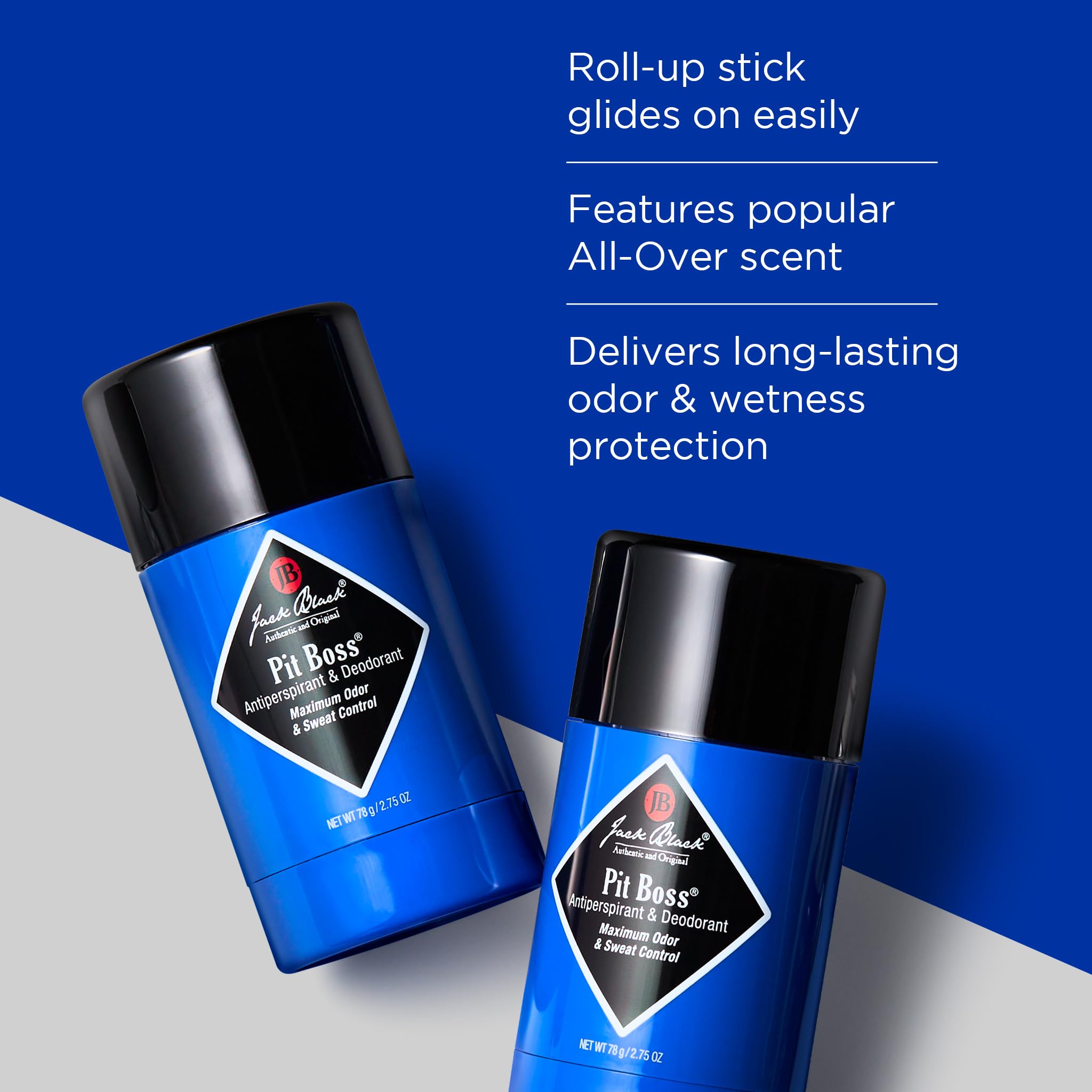 Jack Black Pit Boss odor-control performance for all-day freshness