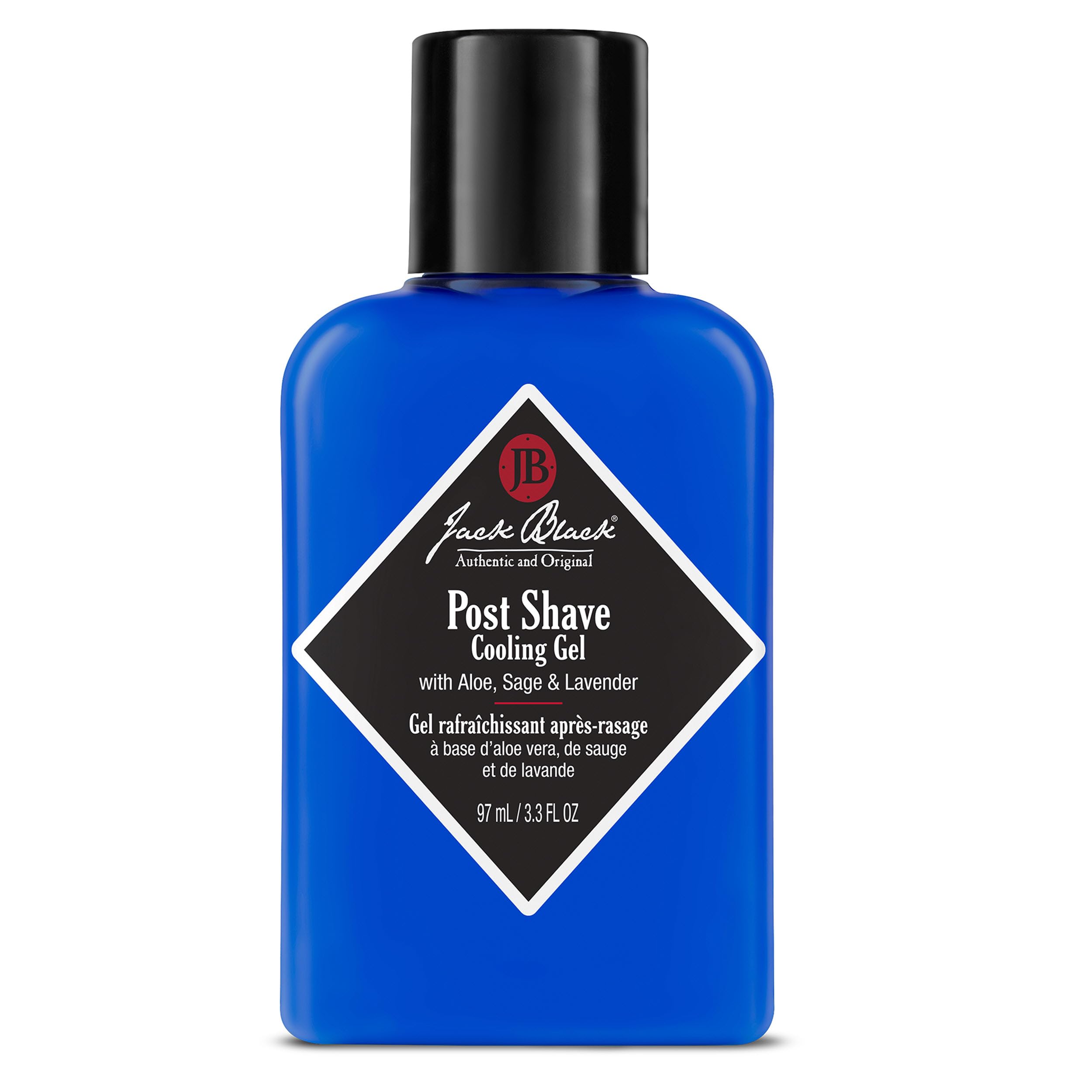 Jack Black Post Shave Cooling Gel bottle soothing post-shave discomfort.